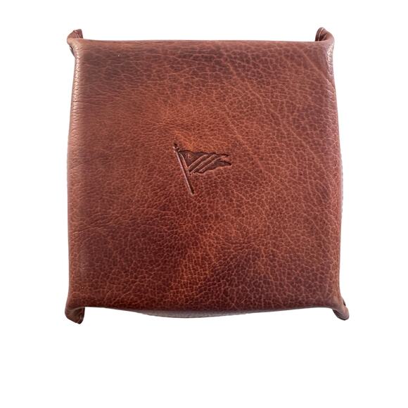 Peter Millar Valet Tray Catchall Brown Desk Organizer - Picture 9 of 9